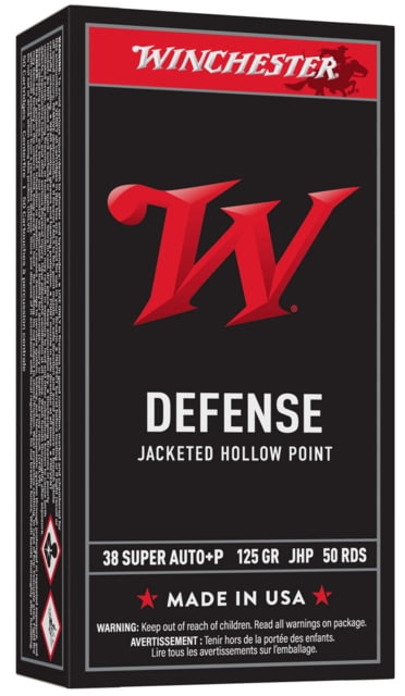 chester USA White Box 38 Super Auto 125 Grain Jacketed Hollow Point Brass Pistol 50 Rounds Ammo