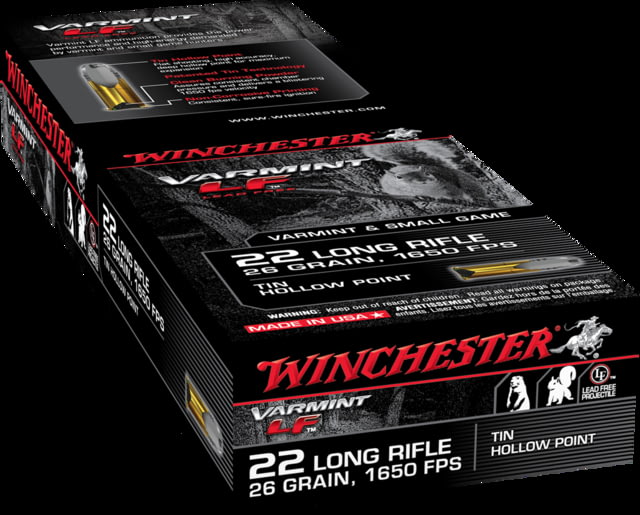 chester Varmint LF .22 Long Rifle 26 Grain Tin Hollow Point Rimfire 50 Rounds X22LRHLF Ammo