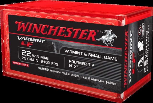 chester Varmint LF .22 Winchester Magnum Rimfire 25 Grain NTX Polymer Tip Rimfire 50 Rounds Ammo