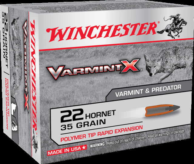 chester Varmint X RIFLE .22 Hornet 35 Grain Rapid Expansion Polymer Tip Centerfire Rifle 20 Rounds Ammo
