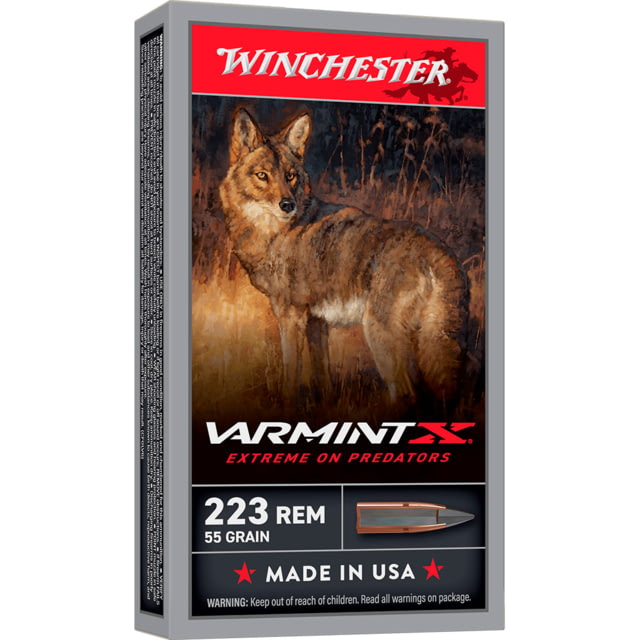 chester Varmint X .223 Remington 55 Grain Extreme Point Brass Cased Centerfire Rifle 20 Rounds Ammo