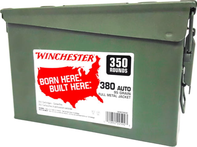 chester Win .380acp Case Of 2 95gr. Fmj-rn Can 2/350pks Ammo