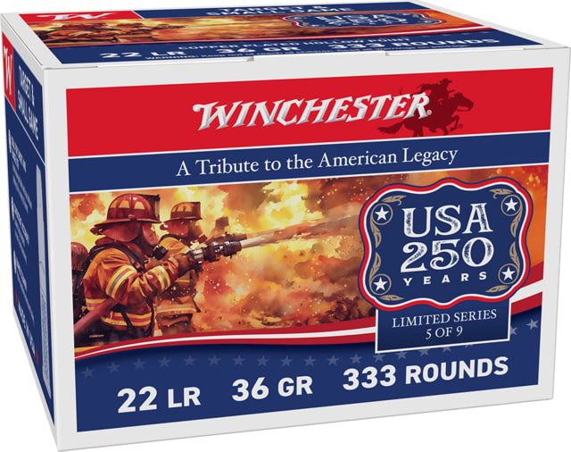 Winchester 250th Anniversary .22LR 36 Grain Hollow Point Copper Plated Brass Cased Rimfire Ammunition 333 Rounds - Winchester