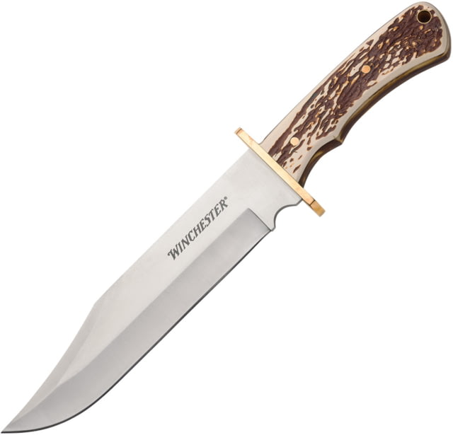 Winchester Extra Large Stag Bowie Knife 8.5in Stainless Steel Blade Stag BLK - Winchester