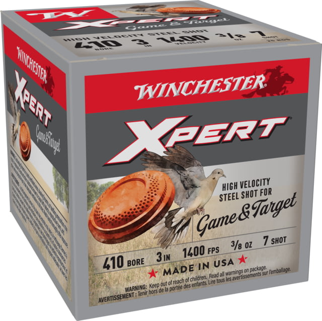 chester Xpert HV Steel Game 410 Gauge 3/8 Oz 3 In Shotgun 25 Round Ammo