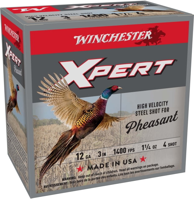 chester Xpert Steel 12 Gauge 1.25oz 3in Size 4 Centerfire Shotgun Buckshot 25 Rounds Ammo