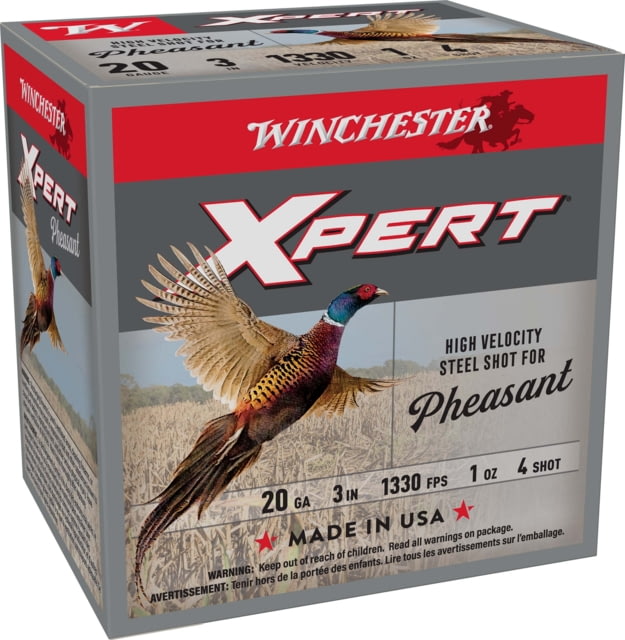 chester Xpert Steel Pheasant 20 Gauge 1oz 3in Size 4 Centerfire Shotgun 25 Rounds Ammo