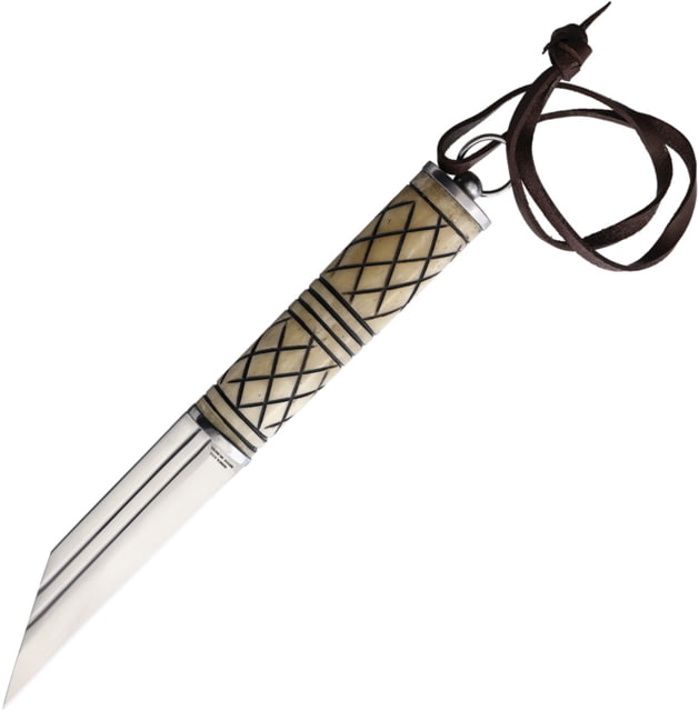 Windlass Viking Voyagers Scramasax Knife 4.25" satin finish stainless blade Sculpted bone handle - Windlass
