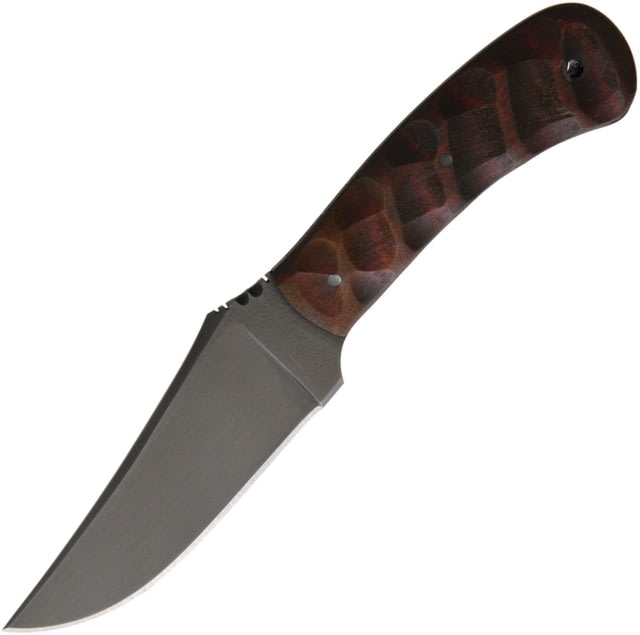 Winkler Blue Ridge Hunter Fixed Blade Knife 8in Overall 4in Black Carbon Steel Blade Curly Maple Handle No Glare Caswell Finish Blade Black Kydex Belt - Winkler
