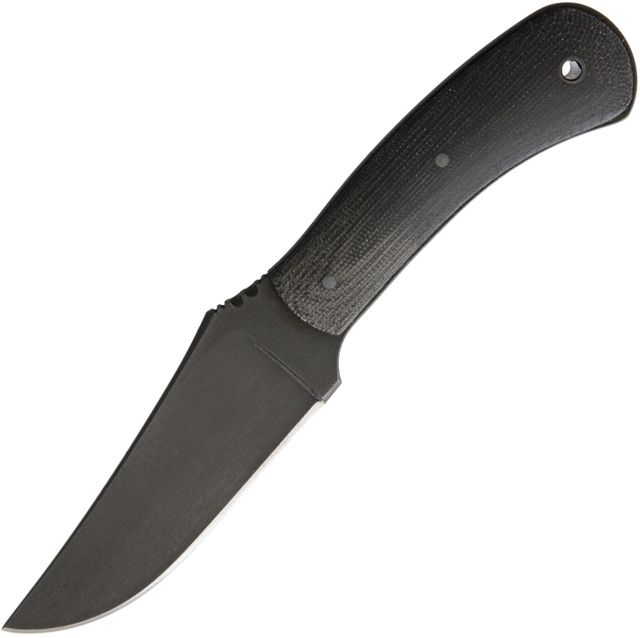 Winkler Blue Ridge Hunter Micarta Fixed Blade Knife 4in Standard Edge Clip Point Black Micarta Handle BLUERIDHNM - Winkler