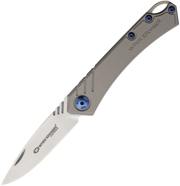 WithArmour Elise Folder Folding Knife 2.5" satin finish D2 tool steel blade Stonewash finish titanium handle - Witharmour