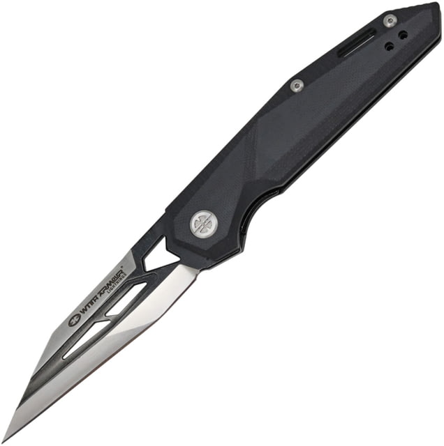 WithArmour Hawk-Eye Linerlock Folding Knife 3.5" D2 tool steel blade Black G10 handle - Witharmour