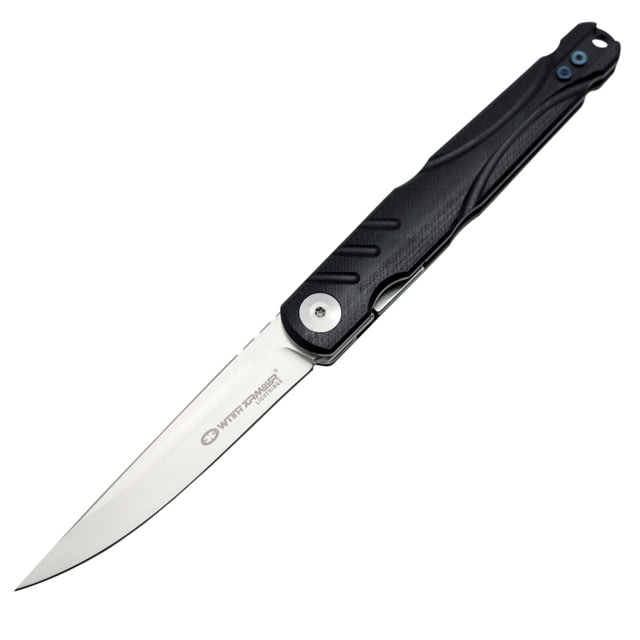 WithArmour Stark Linerlock Black Folding Knife 3.5" satin finish D2 tool steel blade Black G10 handle - Witharmour
