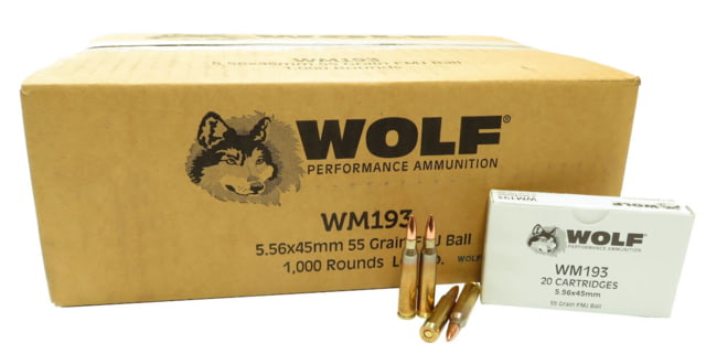 f 5.56x45mm 55 Grain Full Metal Jacket Rifle20 Rounds Ammo