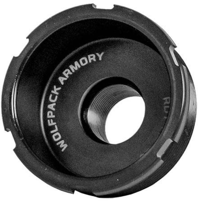 Wolfpack Armory Recessed Direct Thread S HUB Adapter  Black Nitride - Wolfpack Armory