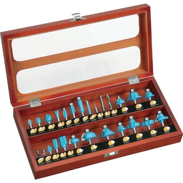 Woodstock 26 pc. Carbide Tipped Router Bit Set 1/4in Shank