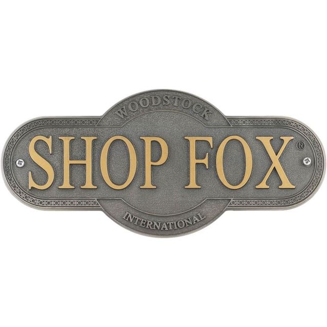 Shop Fox Nameplate Large