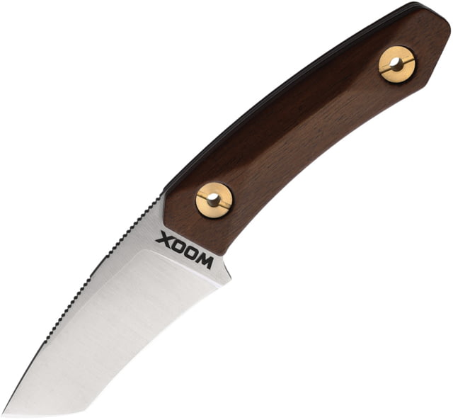 WOOX Bad Boy Fixed Blade Knife 2.75in D2 Steel Drop Point Blade American Walnut w/brass hardware Handle - Woox