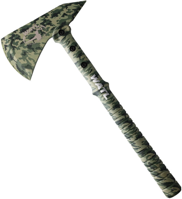 World Axe Throwing League The Mercenary Throwing Axe 16.25in Overall 7.5in 3Cr13 Stainless Axe Head w/ 4in Cutting Edge Nylon Handle Synthetic Sheath