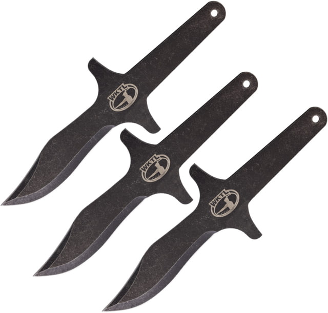 World Knife Throwing League Griffin Throwing Knives 14.13in Overall 6.75in Black Stonewash Finish 3Cr13 Stainless Blade Stainless Steel Handle - World Knife Throwing League