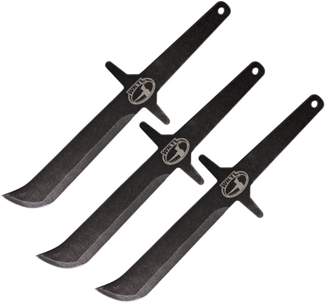 World Knife Throwing League Harpy Throwing Knives 14.5in Overall 3.5in Black Coated 3Cr13 Stainless Blade Stainless Steel Handle Nylon Sheath - World Knife Throwing League