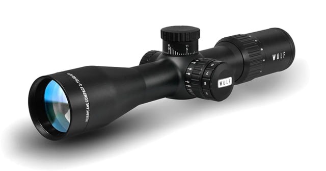 Wulf Optics Hurricane Compact 3-10x40mm 30mm Tube Rifle Scope Second Focal Plane W-MIL1 Illuminated Reticle Black - Wulf Optics