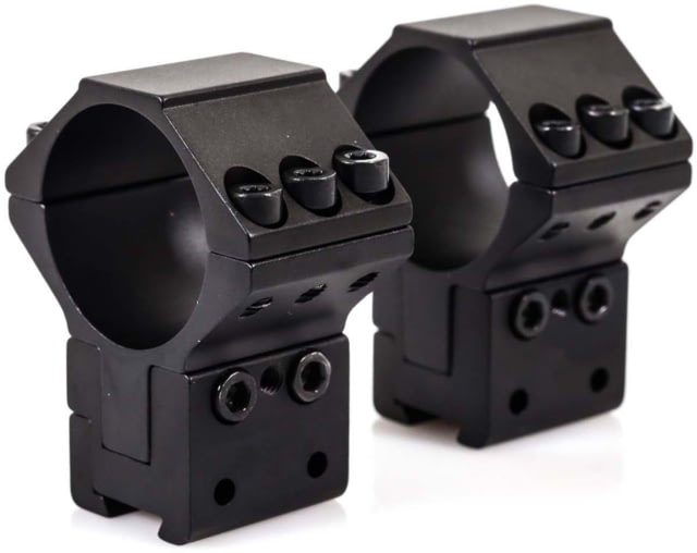 Wulf Optics WULF 40 MOA Adjustable 2 Piece Rifle Scope Rings 6 Screw 09-11mm Black 30mm - Wulf Optics