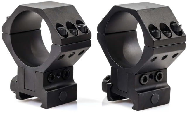 Wulf Optics WULF 40 MOA Adjustable 2 Piece Rifle Scope Rings 6 Screw Picatinny Black 34mm - Wulf Optics