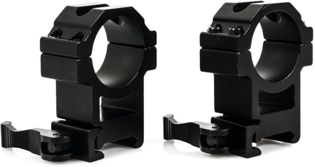 Wulf Optics Wulf Rings w/ Quick Release Lever Black 30mm - Wulf Optics