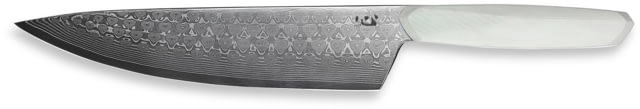 Xin Cutlery XinCore Damascus White Chef's Knife 14in Overall 8.25in Damascus Steel Blade White Sculpted G10 Handle - Xin Cutlery