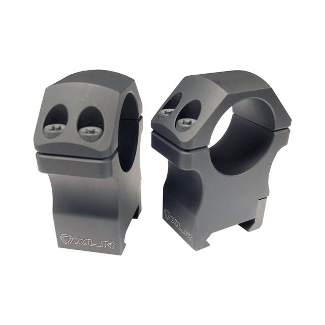 XLR Precision Rifle Scope Rings 1 inch High Profile 1.30in Black High Profile - Xlr