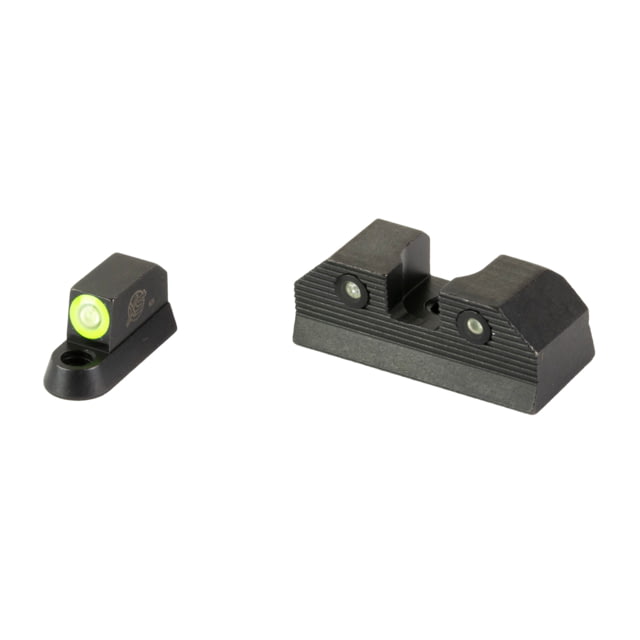 XS Sights R3D, 2.0, Standard Height Tritium Night Sight, For CZ P10, Green Front Outline, Green Tritium Front/Rear, CZ-R202S-6G by USA XS Sight Systems Pistol Sights