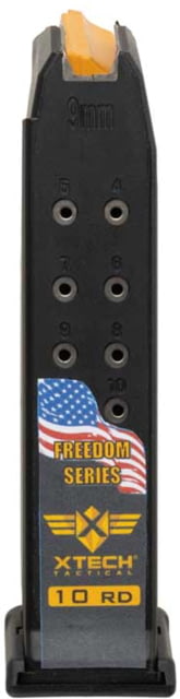 XTech Tactical MAG17-10 Freedom Series Glock 17/19x 10-Round Magazine Black 2 Pack - Xtech Tactical
