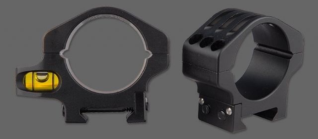 Precision Hardcore Gear Force Recon Tactical Rings w/ level - 34MM Medium Black - Precision Hardcore Gear