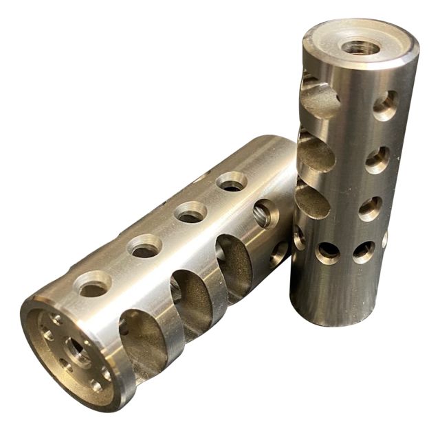 Precision Hardcore Gear Slotted Hybrid Muzzlebrake 416 SS .750 Outside Diameter 1/2-28 - Precision Hardcore Gear