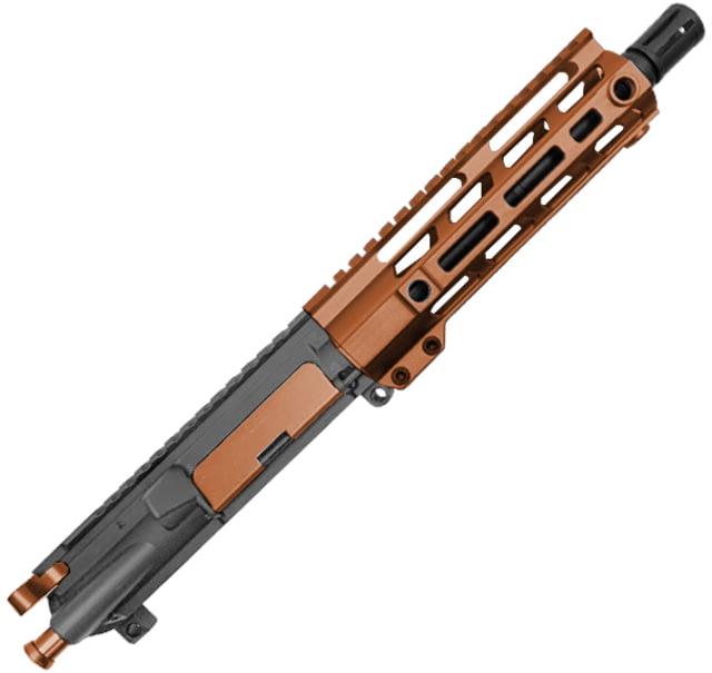XTS Complete Upper Receiver w/o BCG AR-15 300 BO 17.5in 8.5in Pistol 1-8 Twist 5/8x24 Thread M-LOK Bird Cage Black Nitride Finish Bronze - Xts