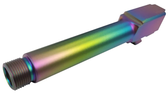 XTS Pistol Barrel Threaded Glock 19 Gen 1-5 9mm Luger 1-10 Twist 1/2x28 Thread Chameleon Rainbow One Size - Xts