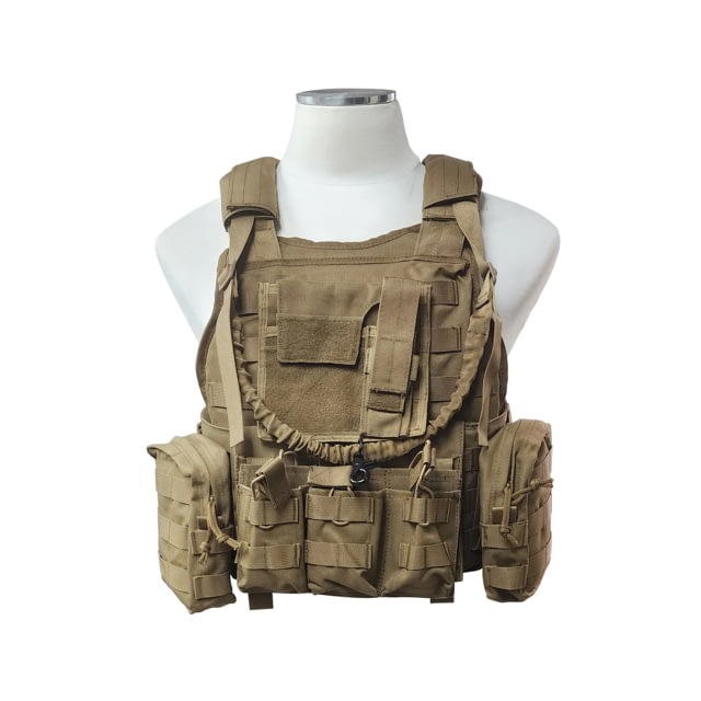 XTS Tactical Vest Plate Carrier Flat Dark Earth Tan AL 002TN - Xts