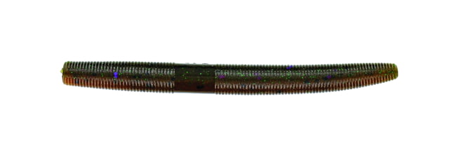 Yamamoto Baits Senko Worm 10 4in Dark Green Pumpkin with Purple/Black/Small Emerald/Transparent Amber Laminate