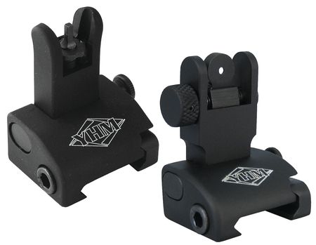 Yankee Hill Machine Quick Deploy Top Mounted Deployable Front and Rear Sight Black