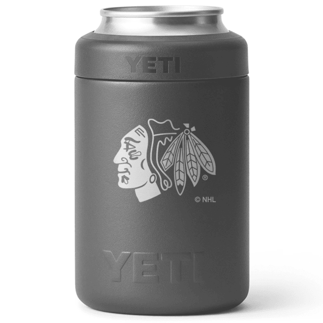 Yeti Rambler 12 oz Colster 2.0 Can Cooler Black/NHL Blackhawks