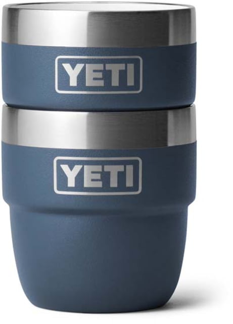 Yeti Rambler 4 oz Stackable Cups w/Durasip Ceramic Lining - 2 Pack, Navy, 21071504001 by USA Yeti Hydration Cups & Mugs