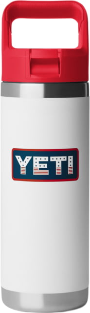 Yeti Yeti Rambler 18 oz Water Bottle w/Straw Cap White/Rescue Red/Badge - $29.60 at Optics Planet