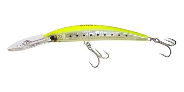 Yo-Zuri Crystal 3D Minnow Deep Diver Luge 150mm Chartreuse GHCS