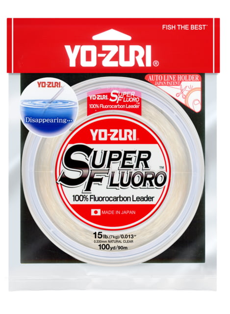 Yo-Zuri Superfluoro Fishing Line 100yd 15lb Natural Clear YZ SF 15LB NCL 100YD