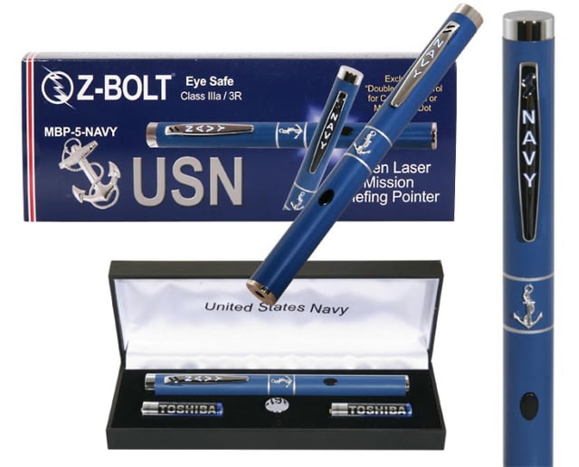 Z-Bolt MBP-5 Military Pride Green Laser Pointer NAVY Standard Laser Pointer Navy Blue Small - Z-Bolt