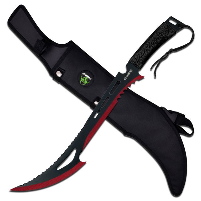 Z-Hunter Machete 23.75in Stainless Steel Blade Black Cord Wrapped Stainless Steel Handle - Z-Hunter