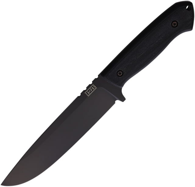 ZA-PAS Knives Expandable G10 Fixed Blade Knife 11.13in Overall 6in Black Cerakote Carbon Steel Blade Black G10 Handle ABS Sheath - Za-Pas Knives