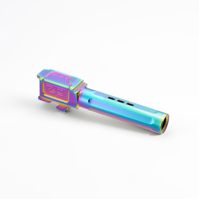 Zaffiri Precision Top Ported Glock 19 Gen 3 Glock 19 Gen 4 9mm Luger Non-Threaded Pistol Barrel 3.90in 1-10 RH Twist PVD Spectrum - Zaffiri Precision