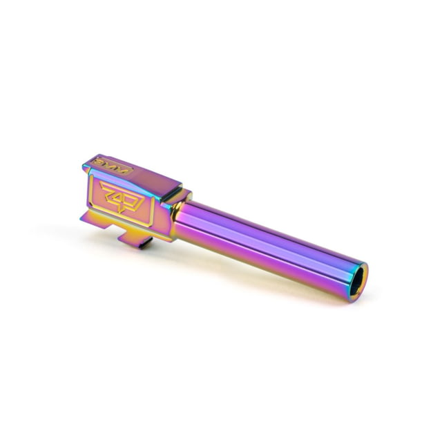 Zaffiri Precision Flush and Crown Glock 48 9mm Luger Non-Threaded Pistol Barrel 4.08in 1-10 RH Twist PVD Spectrum - Zaffiri Precision